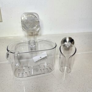 2 Piece Bathroom Clear Acrylic Holders New